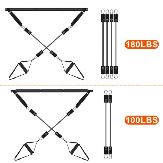 Pilates Bar with Resistance Bands Kit