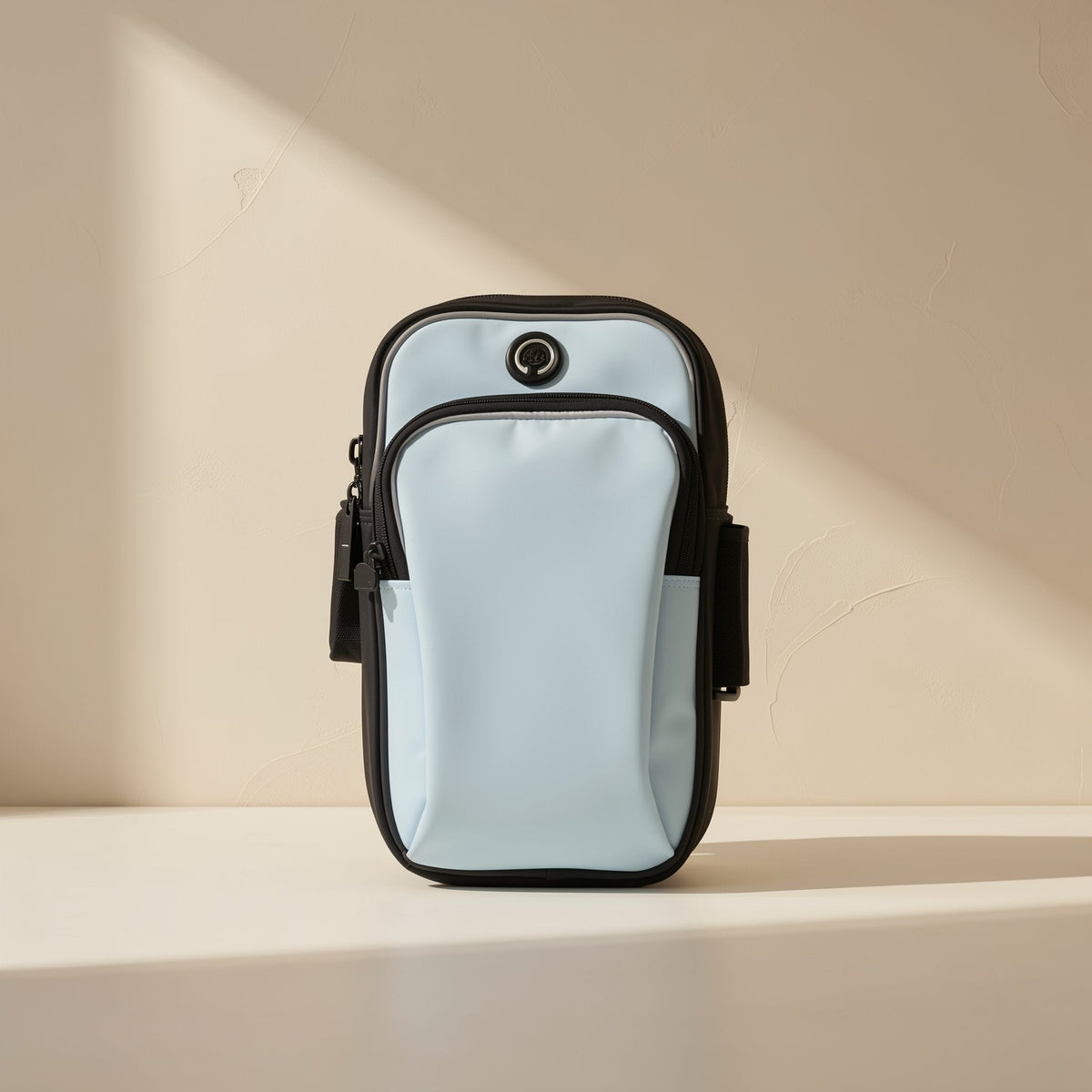 Solid-color diving material phone arm bag for a universal 6.5-inch mobile phone
