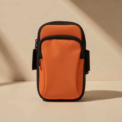 Solid-color diving material phone arm bag for a universal 6.5-inch mobile phone - view 2