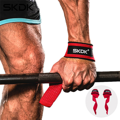 Sports booster belt grip belt fitness tension belt pull-up dumbbell silicone non-slip wear-resistant hard pull belt - image 2