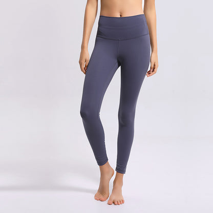 Naked Yoga Pants Women's High Waist Hip-lifting Running Tight Foot Cropped Pants Stretch Scrub Yoga Suit D19037 - image 1