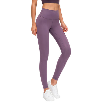 Naked Yoga Pants Women's High Waist Hip-lifting Running Tight Foot Cropped Pants Stretch Scrub Yoga Suit D19037 - image 5