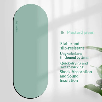 Non-Slip Yoga Mat with Sweat-Wicking Fabric