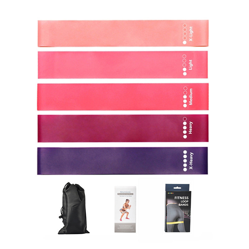 Elastic Resistance Bands, Hip Resistance Bands, Yoga Bands, Fitness Tpe Five-Piece Set, Training Stretching Leg Resistance Bands - image 4