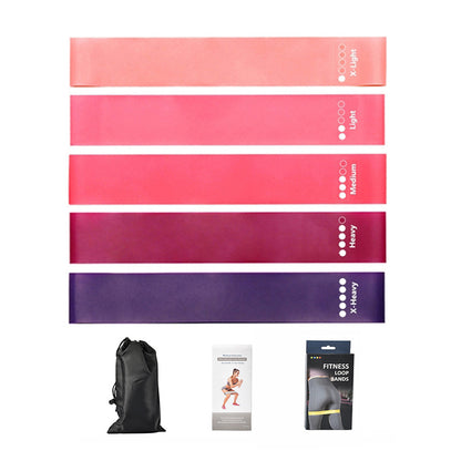 Elastic Resistance Bands, Hip Resistance Bands, Yoga Bands, Fitness Tpe Five-Piece Set, Training Stretching Leg Resistance Bands - image 4