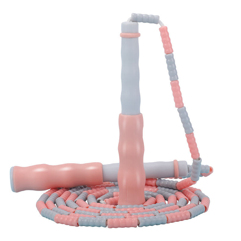 Children's Bamboo Rope Skipping Kindergarten Primary School Students Use Beginner Adjustable Pattern Bead Rope Skipping Rope for High School Entrance Examination - image 1