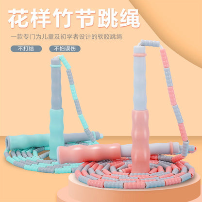 Children's Bamboo Rope Skipping Kindergarten Primary School Students Use Beginner Adjustable Pattern Bead Rope Skipping Rope for High School Entrance Examination - image 2