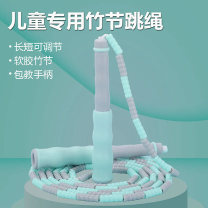 Children's Bamboo Rope Skipping Kindergarten Primary School Students Use Beginner Adjustable Pattern Bead Rope Skipping Rope for High School Entrance Examination - image 4