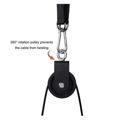 Cross-Border DIY Pulley Rope Homemade Big Bird Home High Pull-Down Arm Strength Triceps Fitness Equipment X Kit - image 3