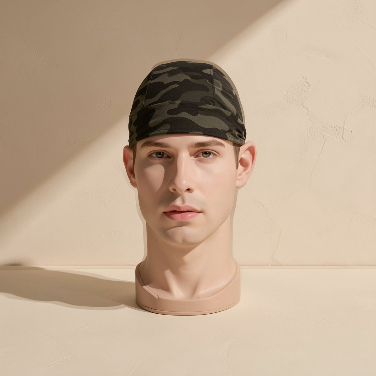 Foldable ice silk melon skin cycling cap with a dome top