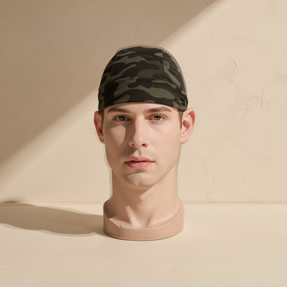 Foldable ice silk melon skin cycling cap with a dome top