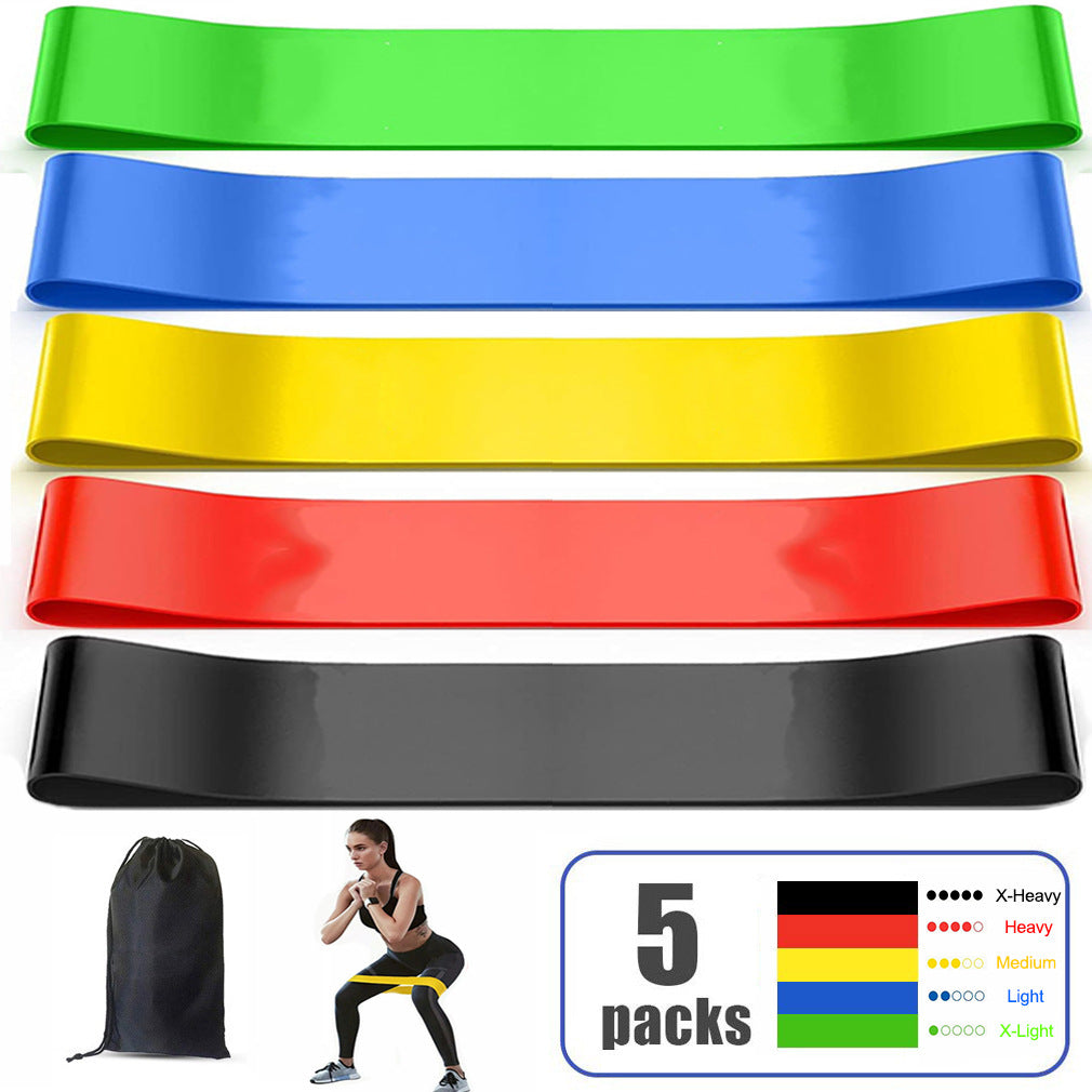 TPE tension ring yoga fitness band resistance band men's and women's fitness fast lifting hip ring rubber elastic belt - image 1