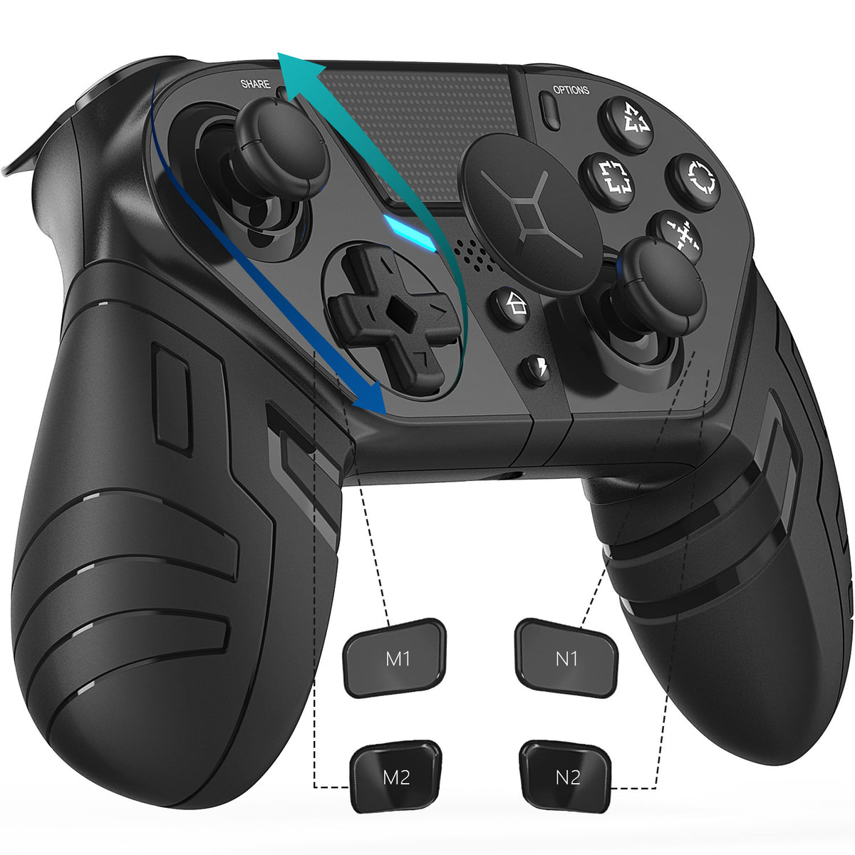 Ps4 Game Controller Silicone Grip Module with Vibration for Pc, Mobile, Steam, and Ps4 Elite Game Consoles - image 2