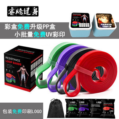 Elastic belt Amazon spot yoga ring tension machine elastic fitness belt pull-up load resistance belt - image 1