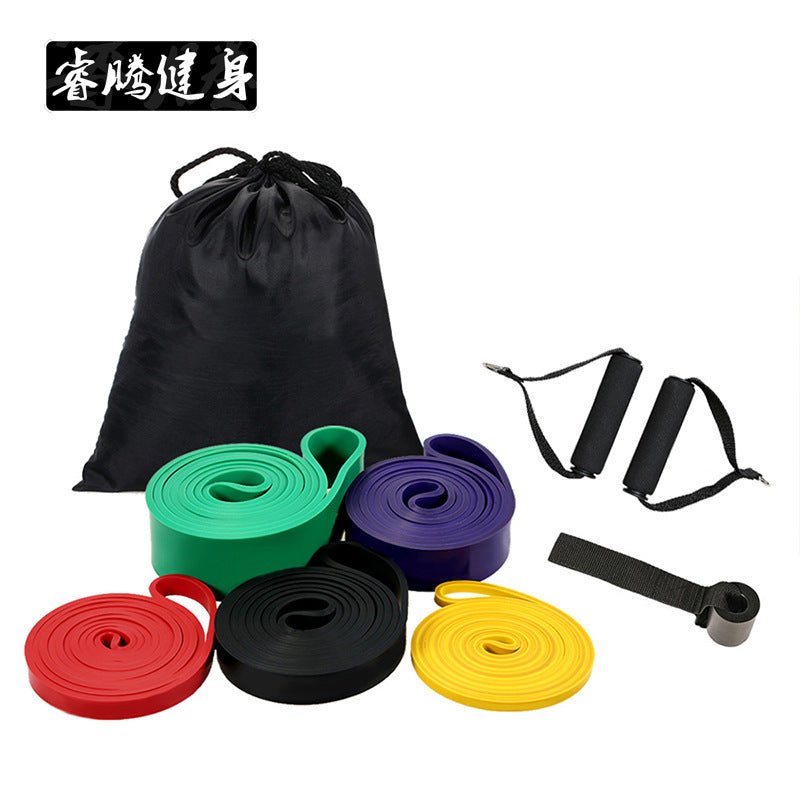 Elastic belt Amazon spot yoga ring tension machine elastic fitness belt pull-up load resistance belt - image 5