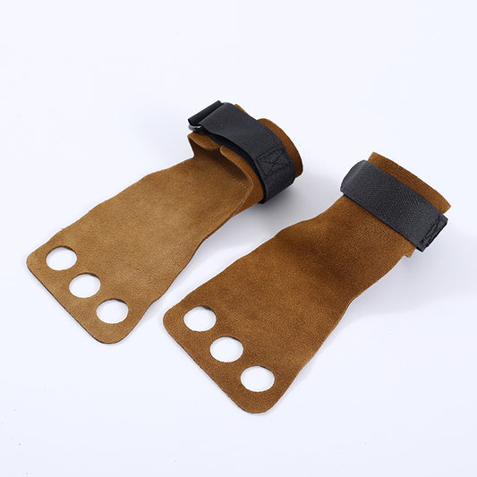 Sports and Fitness Cowhide Horizontal Bar Pull-Up Booster Belt Deadlift Bench Press Exercise Palm Guard Universal Grip Belt Wrist Guard - image 1