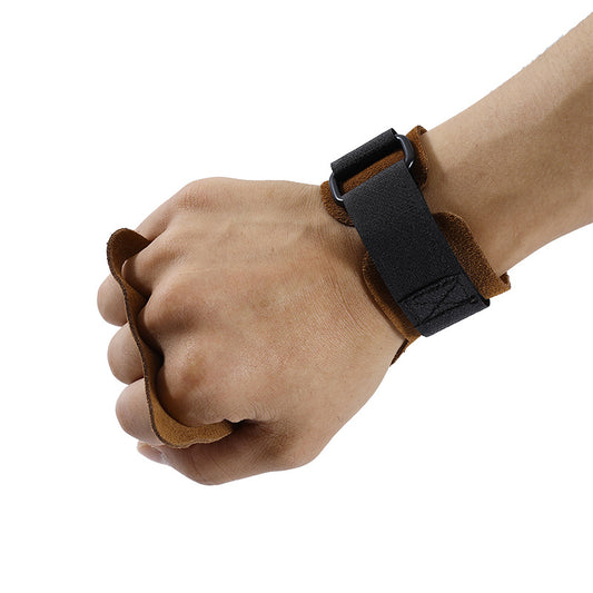 Sports and Fitness Cowhide Horizontal Bar Pull-Up Booster Belt Deadlift Bench Press Exercise Palm Guard Universal Grip Belt Wrist Guard - image 2