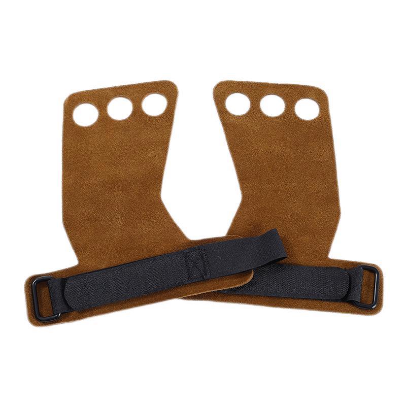 Sports and Fitness Cowhide Horizontal Bar Pull-Up Booster Belt Deadlift Bench Press Exercise Palm Guard Universal Grip Belt Wrist Guard - image 3