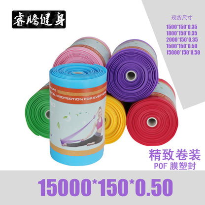 Factory in stock wholesale yoga tension band elastic band strength training stretch band tension film support printed LOGO - image 2