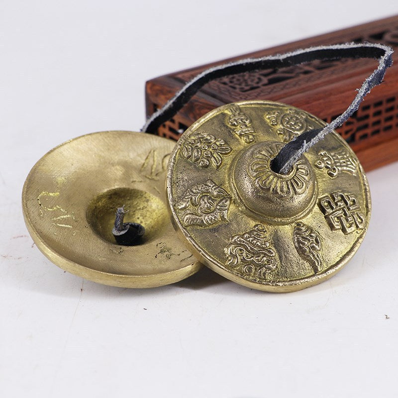 Nepalese Copper Bell, Jingle Summer Ethnic Percussion Instrument, Cymbal Bell, Copper Pulling Yoga Meditation Bell - image 1