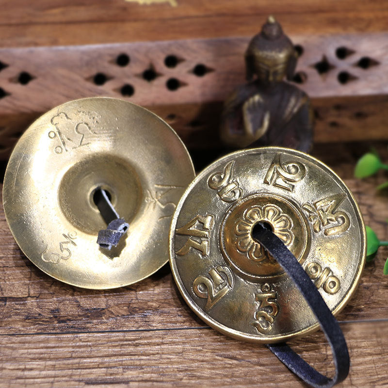 Nepalese Copper Bell, Jingle Summer Ethnic Percussion Instrument, Cymbal Bell, Copper Pulling Yoga Meditation Bell - image 2