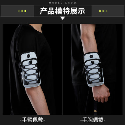 2025 New Reflective Mobile Phone Arm Bag, Sports Arm Sleeve, Wrist Bag, Outdoor Fitness Safety Reflective Mobile Phone Bag - image 3