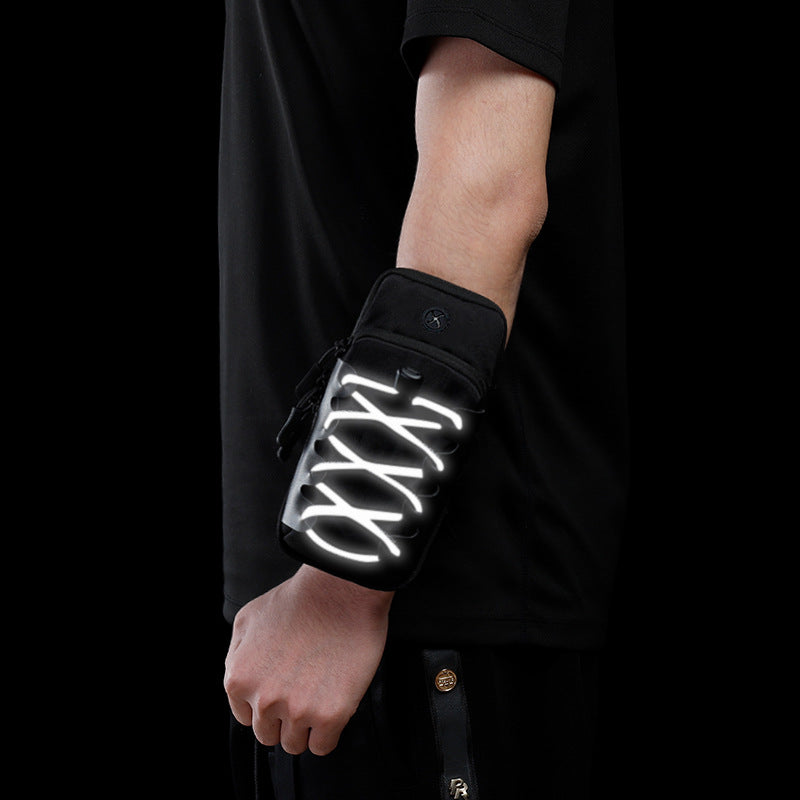2025 New Reflective Mobile Phone Arm Bag, Sports Arm Sleeve, Wrist Bag, Outdoor Fitness Safety Reflective Mobile Phone Bag - image 4