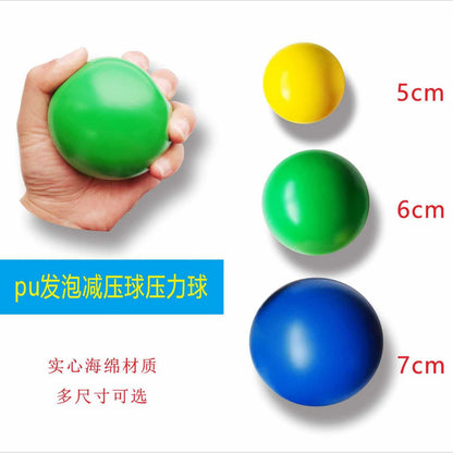 Spot 4cm5cm6cm7cm9cmPU foam pressure Ball solid sponge decompression ball rehabilitation ball grip ball - image 1