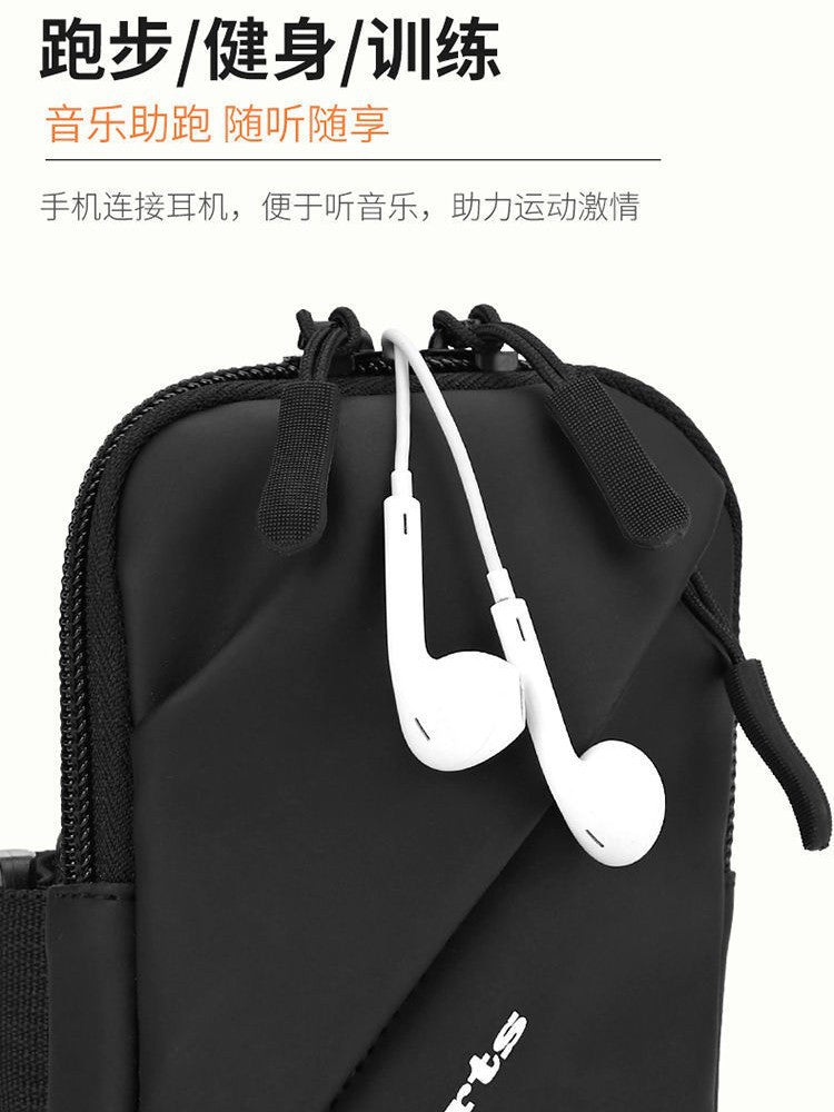 Sports Running Mobile Phone Arm Bag Women's Fitness Wrist Bag Breathable Pu Armband Outdoor Cycling Men's Arm Sleeve Mobile Phone Handbag - image 4
