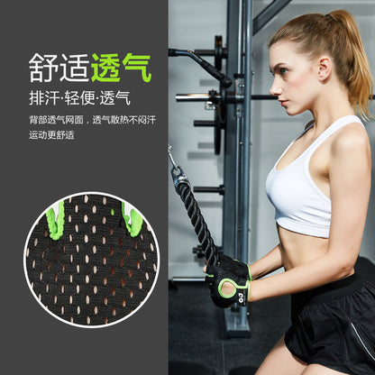 Ricky Outdoor Riding Fitness Half-finger Gloves Men's and Women's Running Mountaineering Weightlifting Non-slip Breathable Thin Gloves - image 2