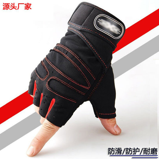 New fitness gloves men's and women's anti-slip wrist guard barbell cycling sports equipment half finger gloves foreign trade cross-border - image 1
