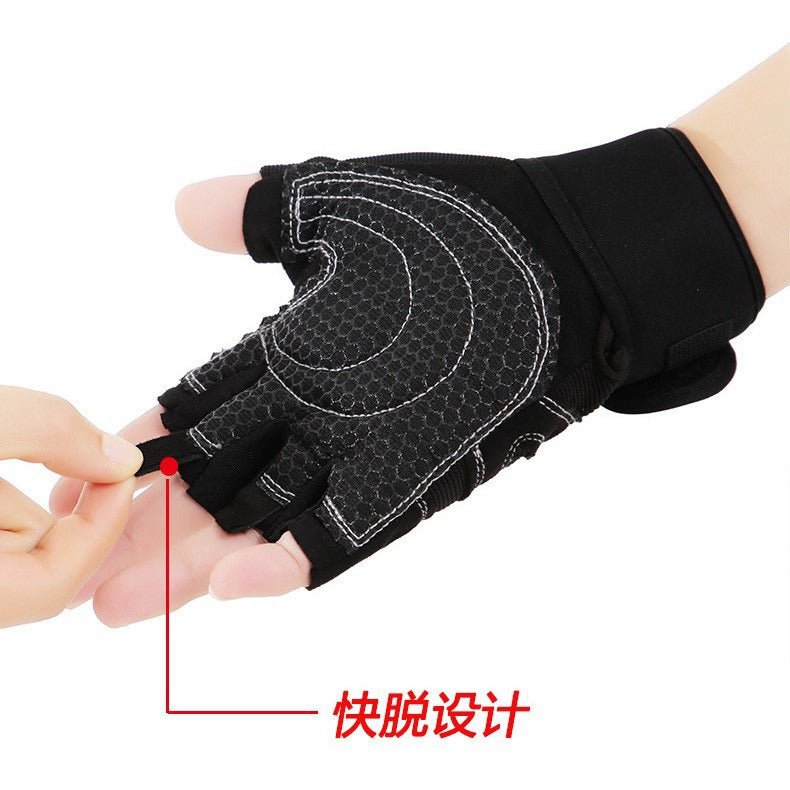 New fitness gloves men's and women's anti-slip wrist guard barbell cycling sports equipment half finger gloves foreign trade cross-border - image 4