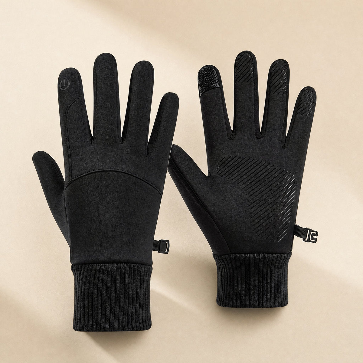 Long-length nylon cycling gloves with medium thickness - view 2