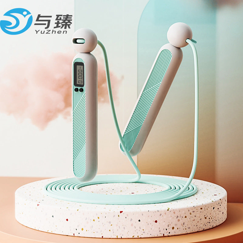 New Skipping Rope Ropeless Ball Counting Skipping Rope Fitness Wholesale Sports Weight-Bearing Model Slimming Counting Ropeless Skipping Rope Counting - image 1