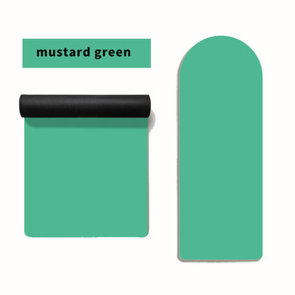 Solid-color Semi-circular PU Rubber Yoga Mat For Home Use