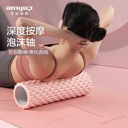 Foam Roller Eva Water Drop Type Muscle Relaxation Wolf Tooth Massage Stick Hollow Yoga Column Massage Roller - image 2