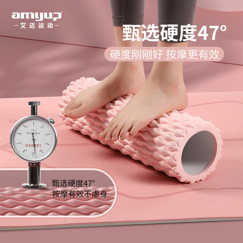 Foam Roller Eva Water Drop Type Muscle Relaxation Wolf Tooth Massage Stick Hollow Yoga Column Massage Roller - image 4