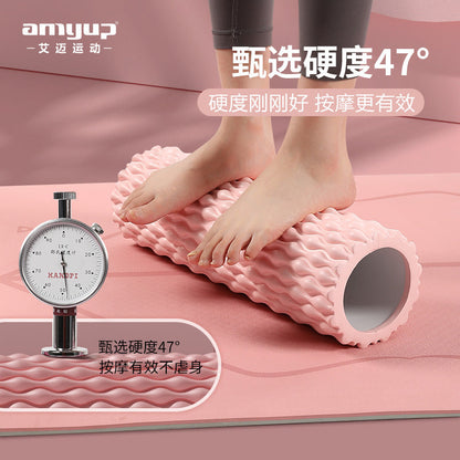 Foam Roller Eva Water Drop Type Muscle Relaxation Wolf Tooth Massage Stick Hollow Yoga Column Massage Roller - image 4