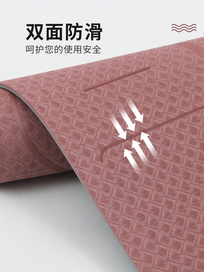 Widened tpe yoga mat manufacturers thickened non-slip fitness mat soundproof rope skipping mat home dance mat wholesale - image 2