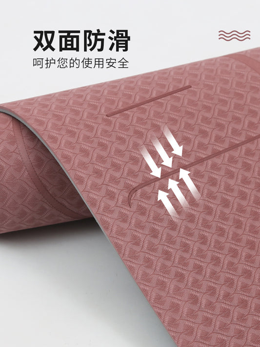 Widened tpe yoga mat manufacturers thickened non-slip fitness mat soundproof rope skipping mat home dance mat wholesale - image 2