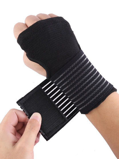 E-Commerce Platform Thickened Pressurized Palm Protector Cycling Protective Sports Gloves Palm Protector Fitness Gloves Elastic Wrist Protector - image 2