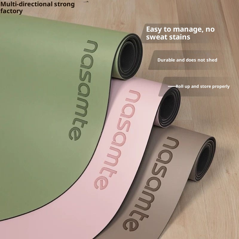 Non-Slip Yoga Mat with Sweat-Wicking Fabric