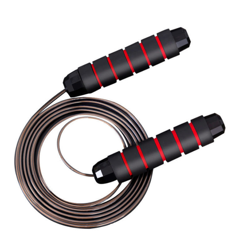 Amazon Weighted Steel Wire Jump Rope Fitness Exercise Student Competition Bearing Jump Rope Sports Goods Wholesale - image 3