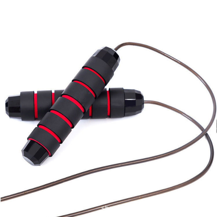 Amazon Weighted Steel Wire Jump Rope Fitness Exercise Student Competition Bearing Jump Rope Sports Goods Wholesale - image 4