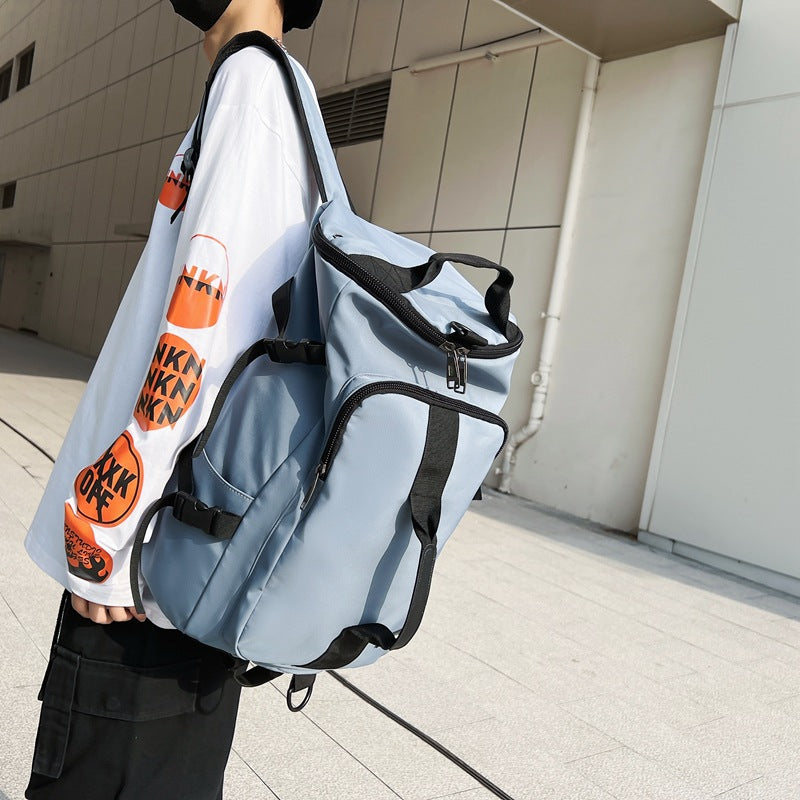 Backpack Nylon Women's Bag Large Capacity Mountaineering Bag Outdoor Sports Fitness Bag Simple Casual Shoulder Travel Bag - image 2