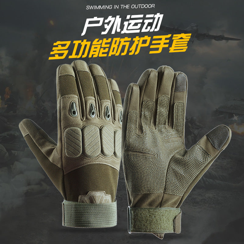 Outdoor Tactical Gloves Spring and Autumn Finger Gloves for Men and Women Riding Sports Rock Climbing Training Wear-resistant Non-slip Durable AB - image 1