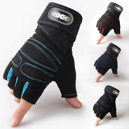 Pull-Up Extended Fitness Half-Finger Gloves Men's Weightlifting Tactical Wrist Guards Wear-Resistant Horizontal Bar Anti-Wear Women's Summer Sports Export - image 1