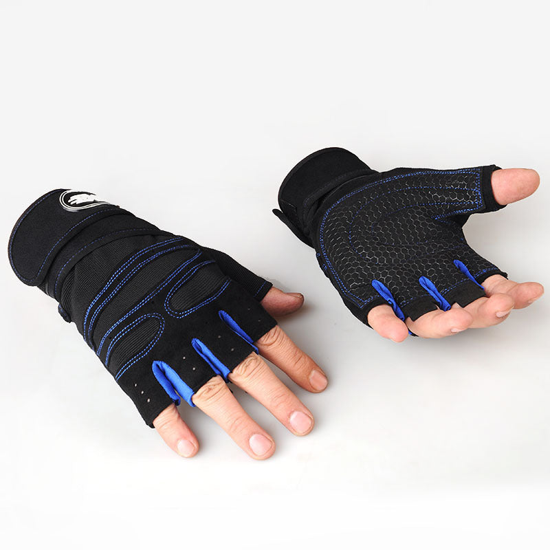 Pull-Up Extended Fitness Half-Finger Gloves Men's Weightlifting Tactical Wrist Guards Wear-Resistant Horizontal Bar Anti-Wear Women's Summer Sports Export - image 2