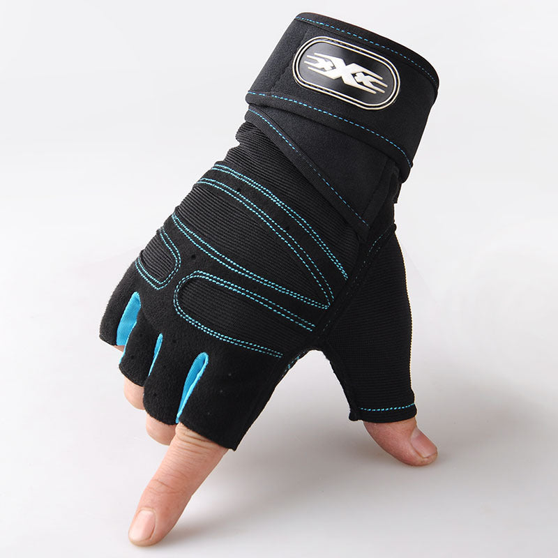 Pull-Up Extended Fitness Half-Finger Gloves Men's Weightlifting Tactical Wrist Guards Wear-Resistant Horizontal Bar Anti-Wear Women's Summer Sports Export - image 3