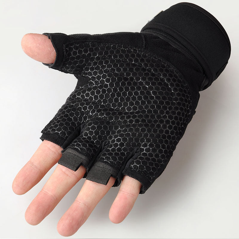 Pull-Up Extended Fitness Half-Finger Gloves Men's Weightlifting Tactical Wrist Guards Wear-Resistant Horizontal Bar Anti-Wear Women's Summer Sports Export - image 4